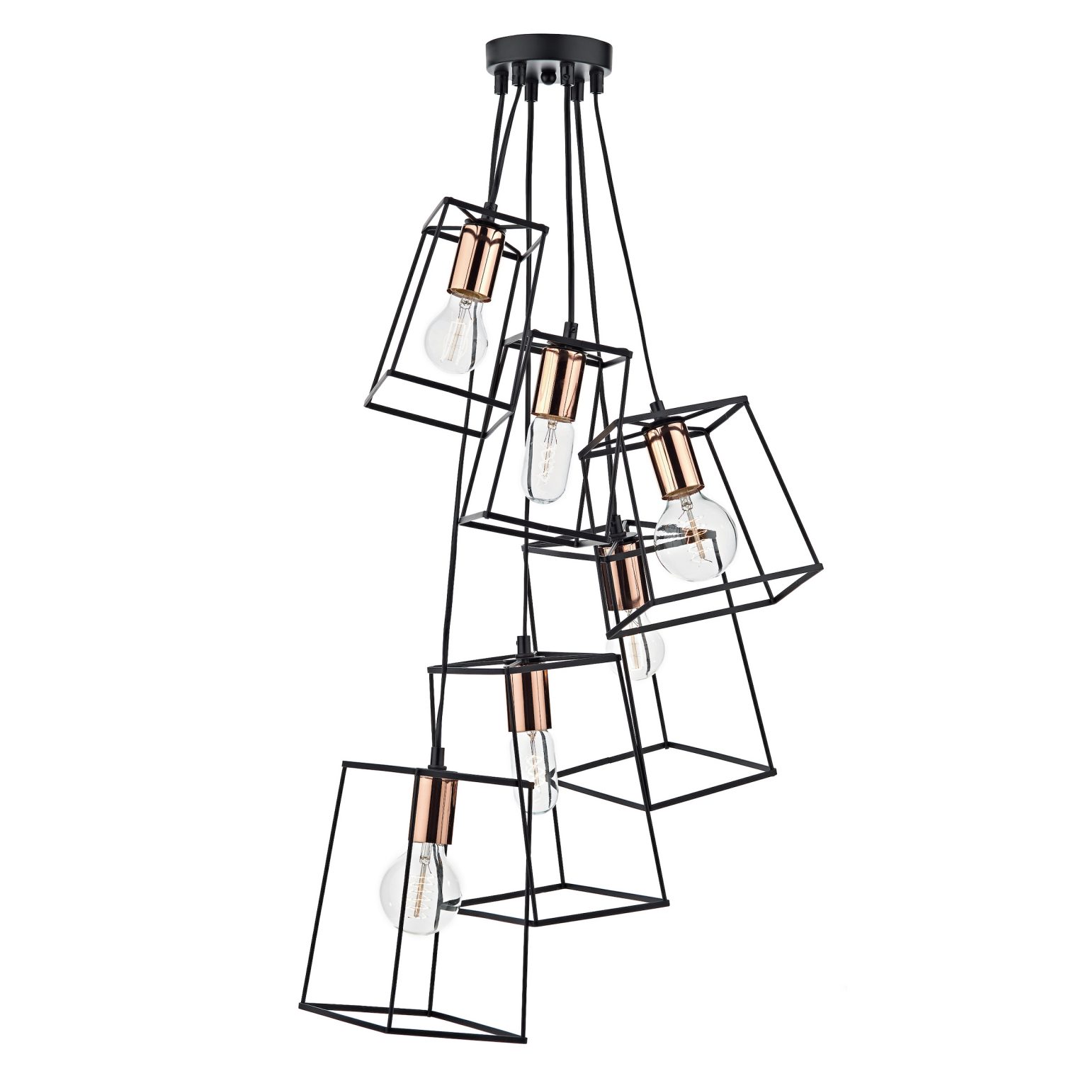 tower-6-light-cluster-pendant-black-dayclear-lighting-online