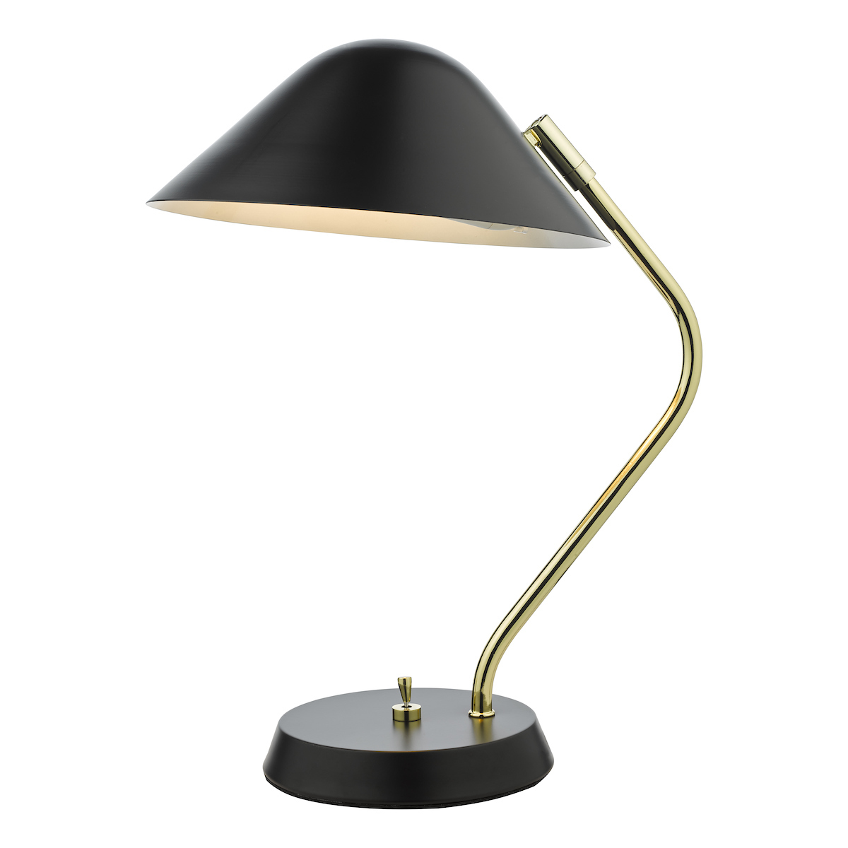 Erna 1 Light Table Lamp Polished Brass Satin Black - Dayclear Lighting ...